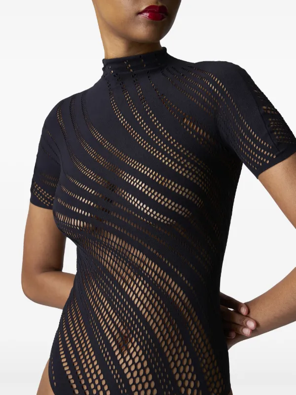 Wolford Perforated Bodysuit | Black | FARFETCH