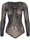 Wolford Snake Net String bodysuit - Black