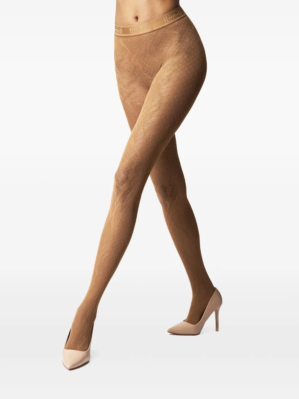 Wolford Panty met pythonprint Bruin