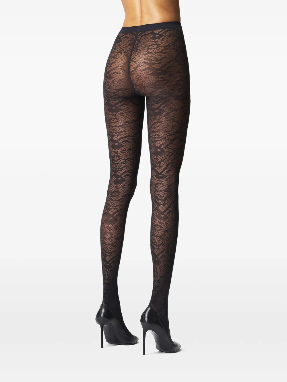 Wolford Panty met slangenjacquard Zwart