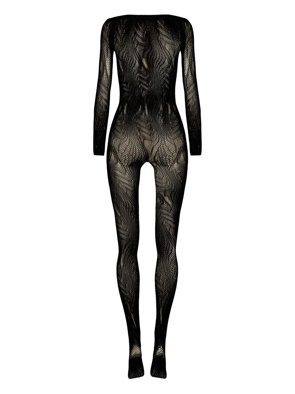 Wolford Snake Net catsuit Zwart