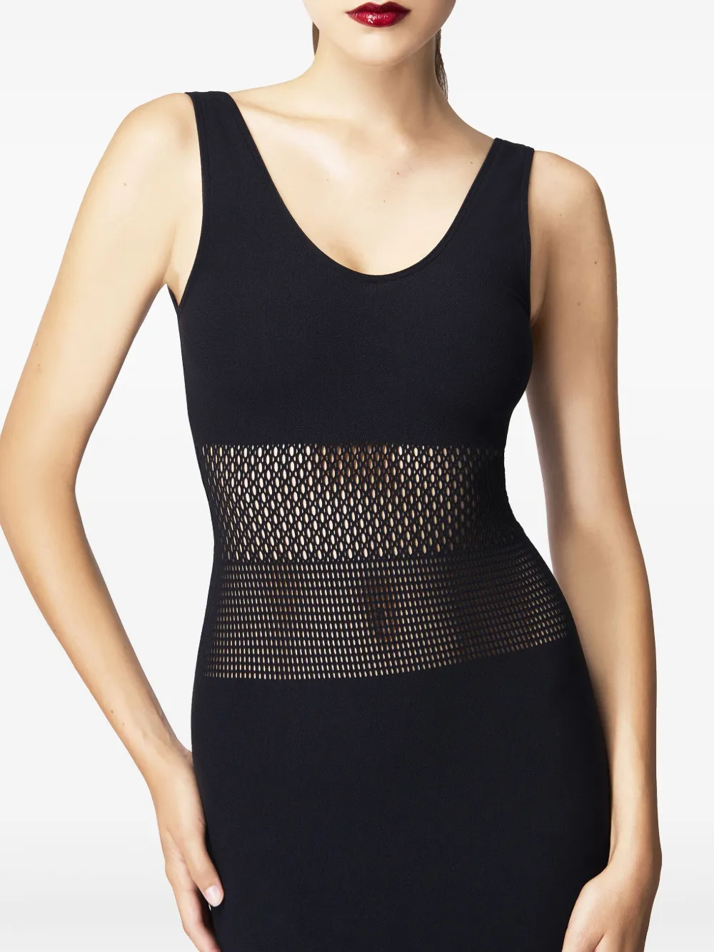 Wolford Mosaic Net jurk Zwart
