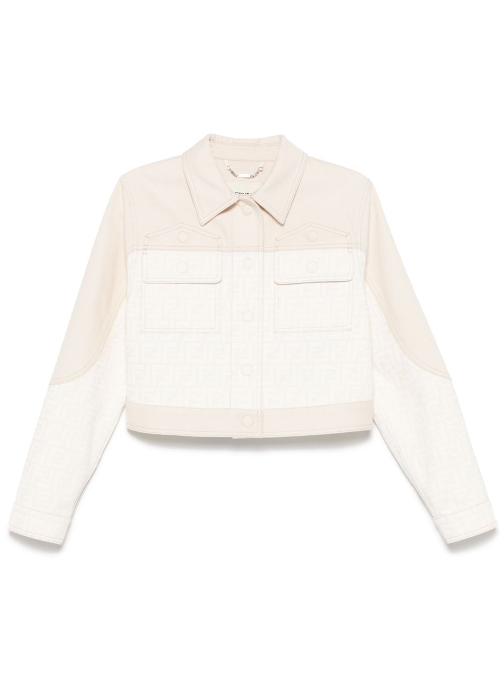 FENDI FF denim jacket - Neutrals