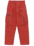 This Is Never That Crazy multi-zip cargo trousers - Red