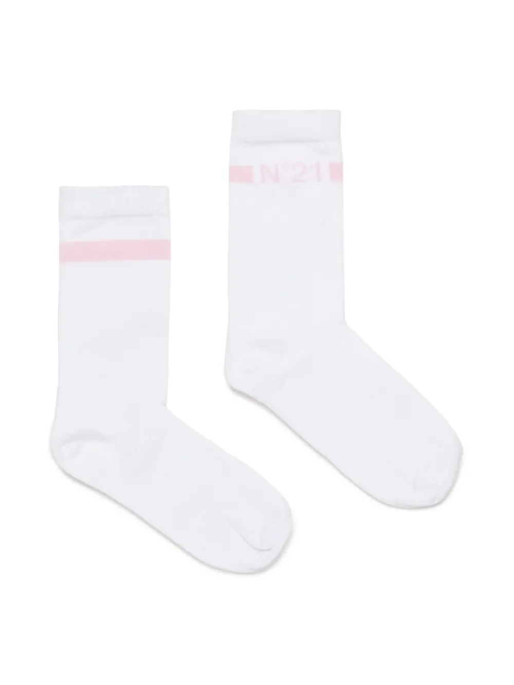 Nº21 Kids logo-jacquard socks | White | Image 1
