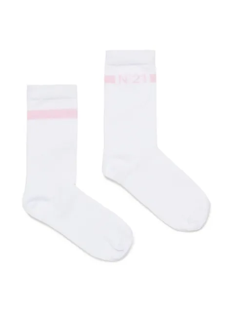 Nº21 Kids logo-jacquard socks
