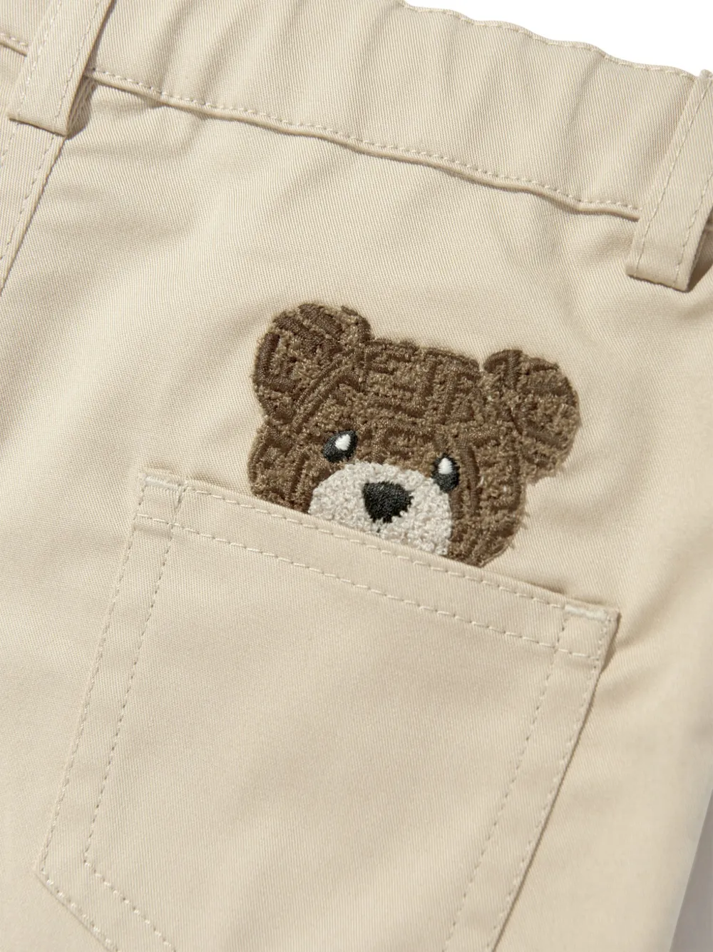 Fendi Kids Shorts met Beer-patroon Beige