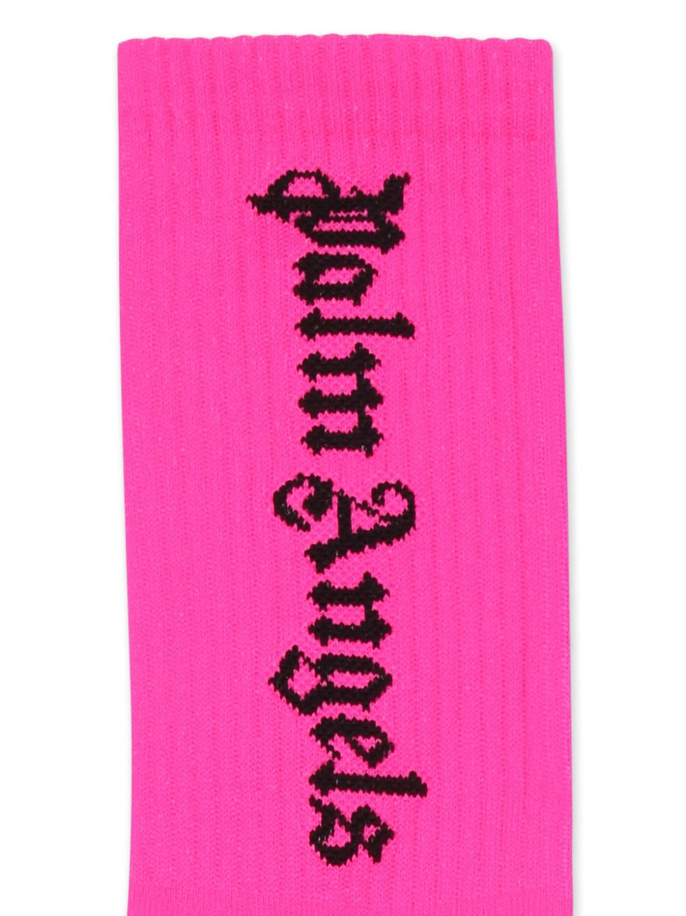 Palm Angels Kids logo-intarsia socks - Pink