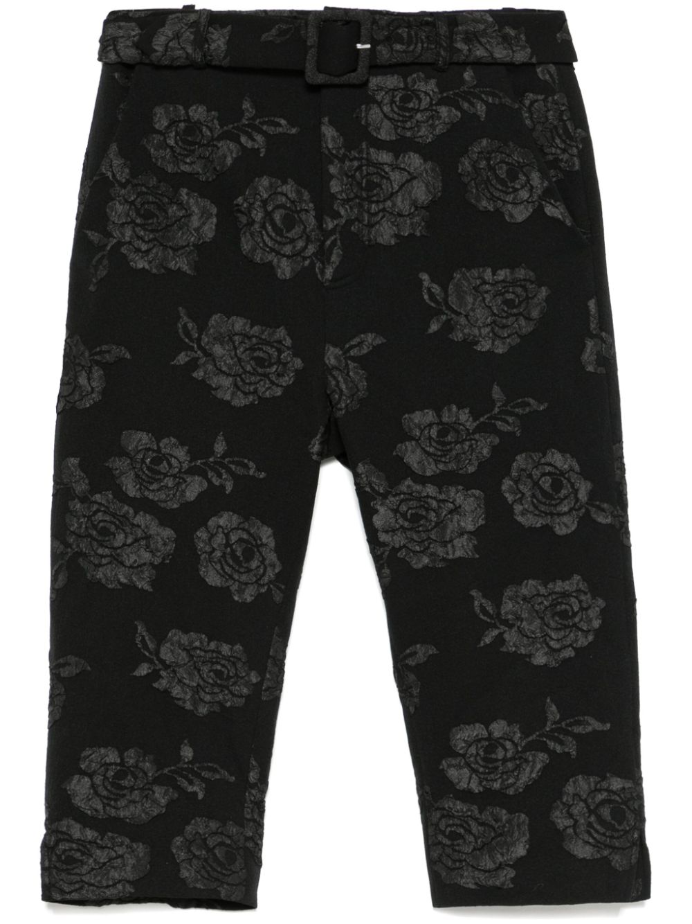 ROTATE BIRGER CHRISTENSEN Broek met bloemen-jacquard Zwart