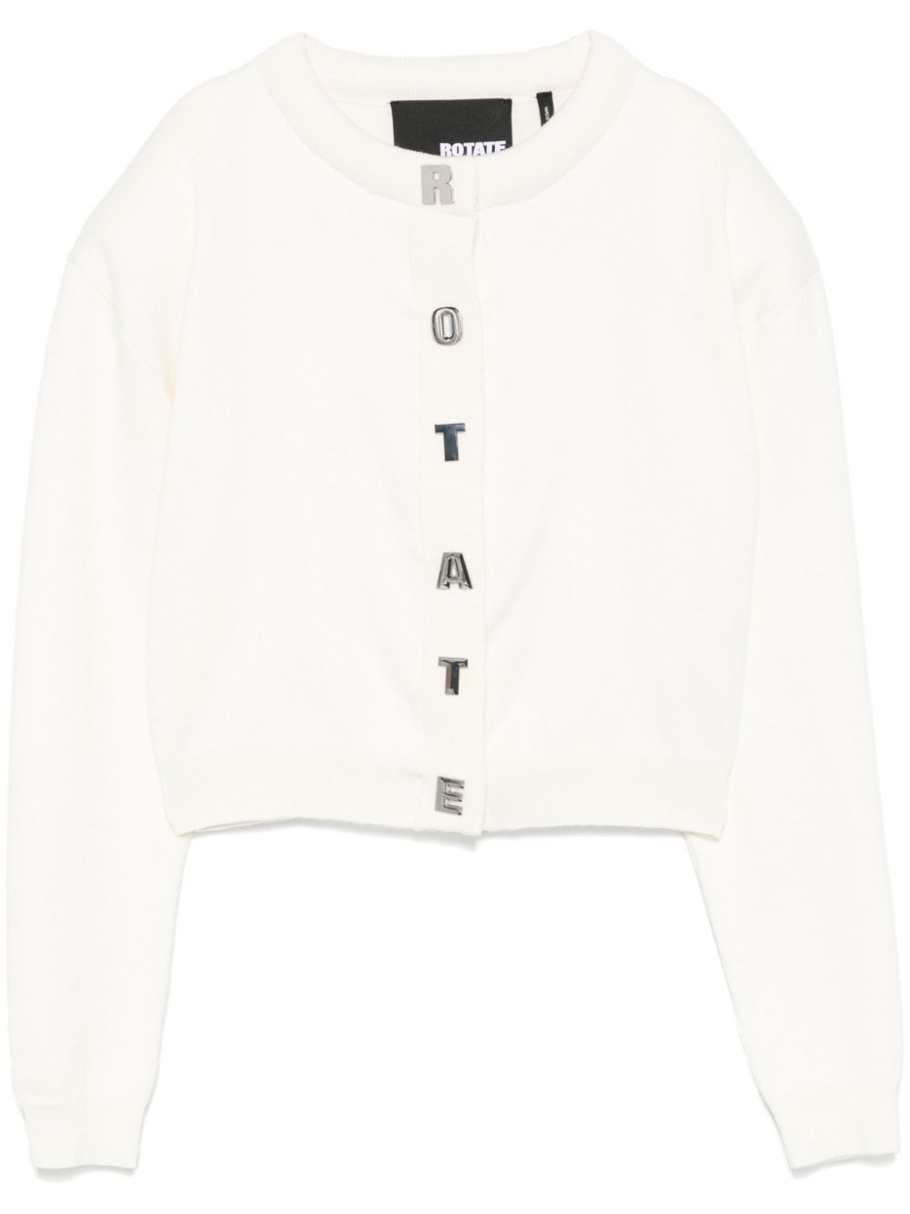 ROTATE BIRGER CHRISTENSEN lettering-buttons cardigan - White