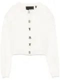 ROTATE BIRGER CHRISTENSEN lettering-buttons cardigan - White