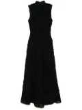 ROTATE BIRGER CHRISTENSEN flower-mesh maxi dress - Black