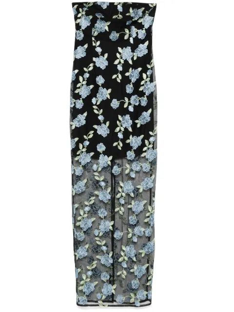 ROTATE BIRGER CHRISTENSEN flower mesh maxi dress