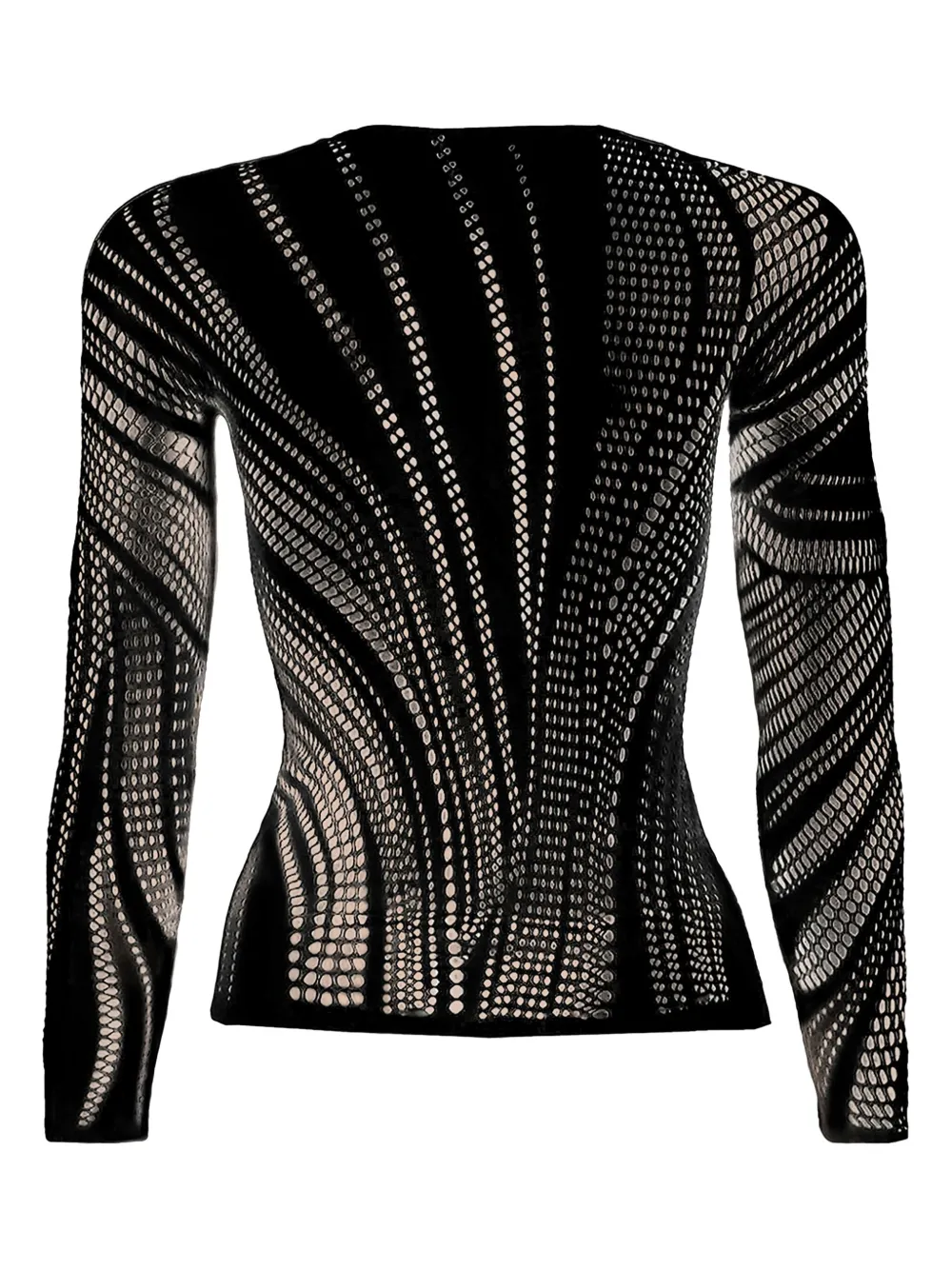 Wolford Geperforeerd T-shirt Zwart