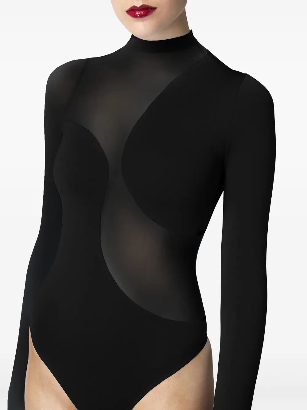 Wolford Doorzichtige body Zwart