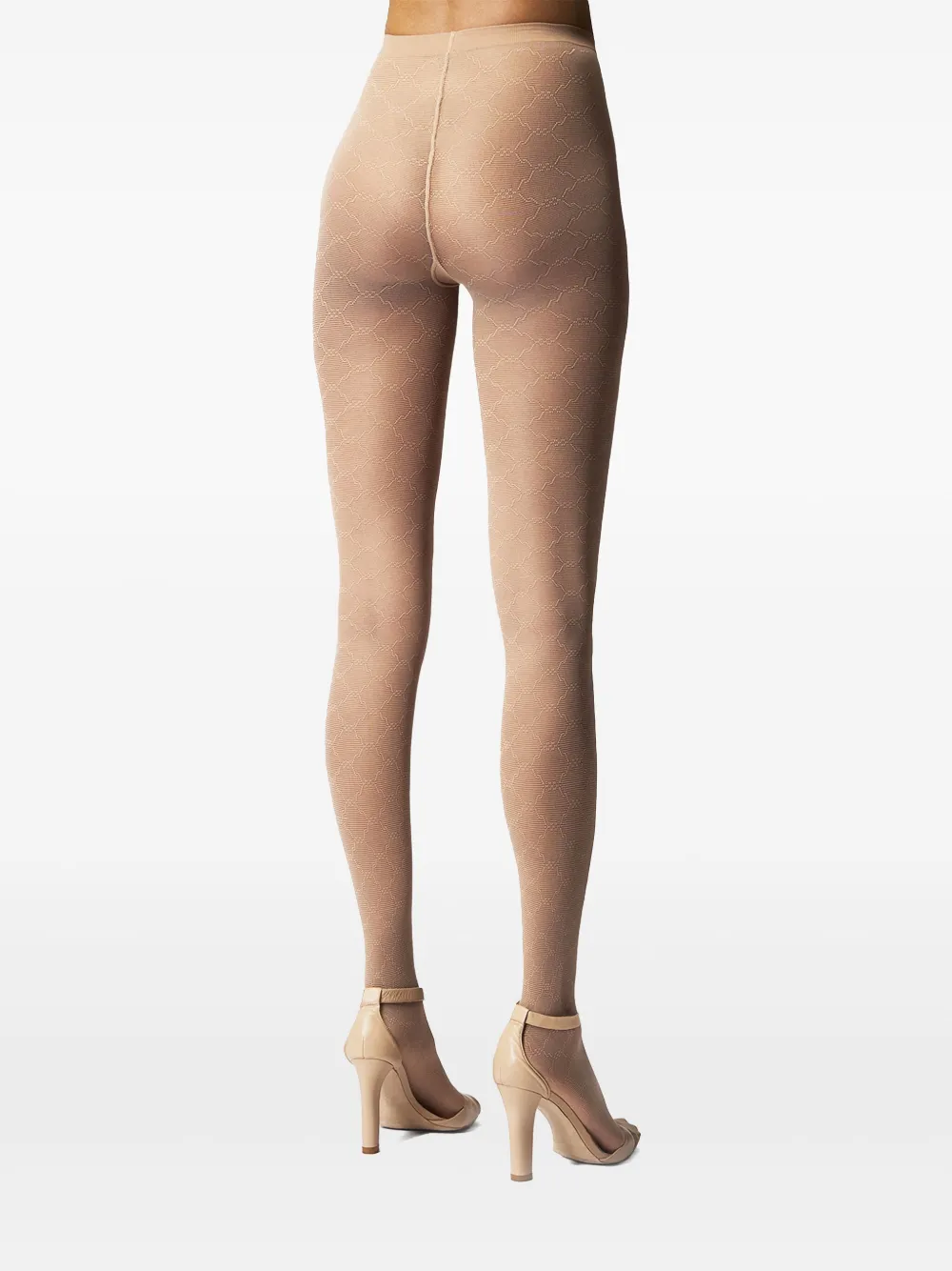 Wolford Panty met geometrisch patroon Beige