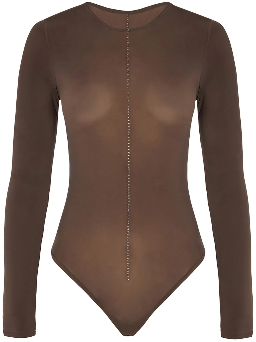 Wolford Body Crystal String - Marrone