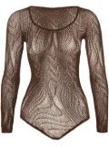 Wolford snake lace bodysuit - Brown