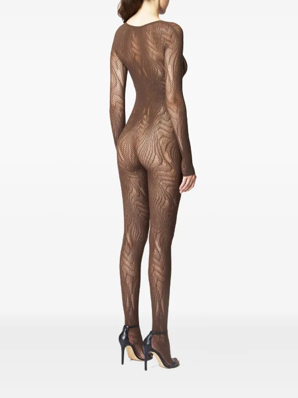 garter belt-jacquard tights