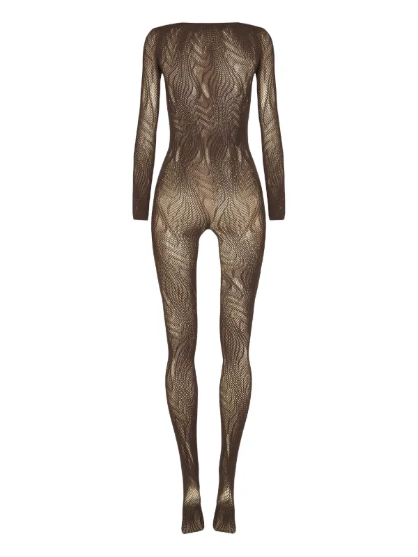 garter belt-jacquard tights