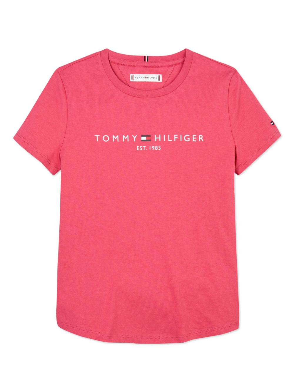 Tommy Hilfiger Junior logo-print cotton T-shirt - Pink