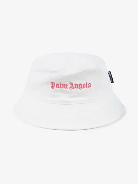 Palm Angels Kids logo-embroidered bucket hat