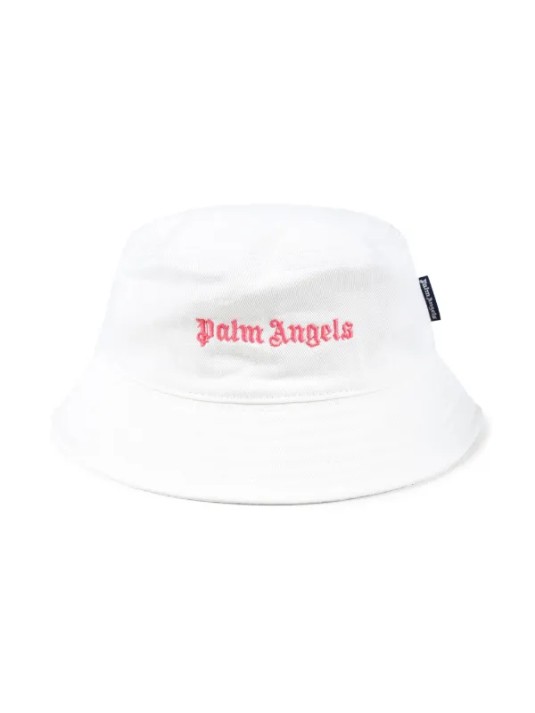 Palm Angels Kids ロゴ バケットハット | ホワイト | FARFETCH JP Palm Angels Kids ロゴ バケットハット | ホワイト | FARFETCH JP