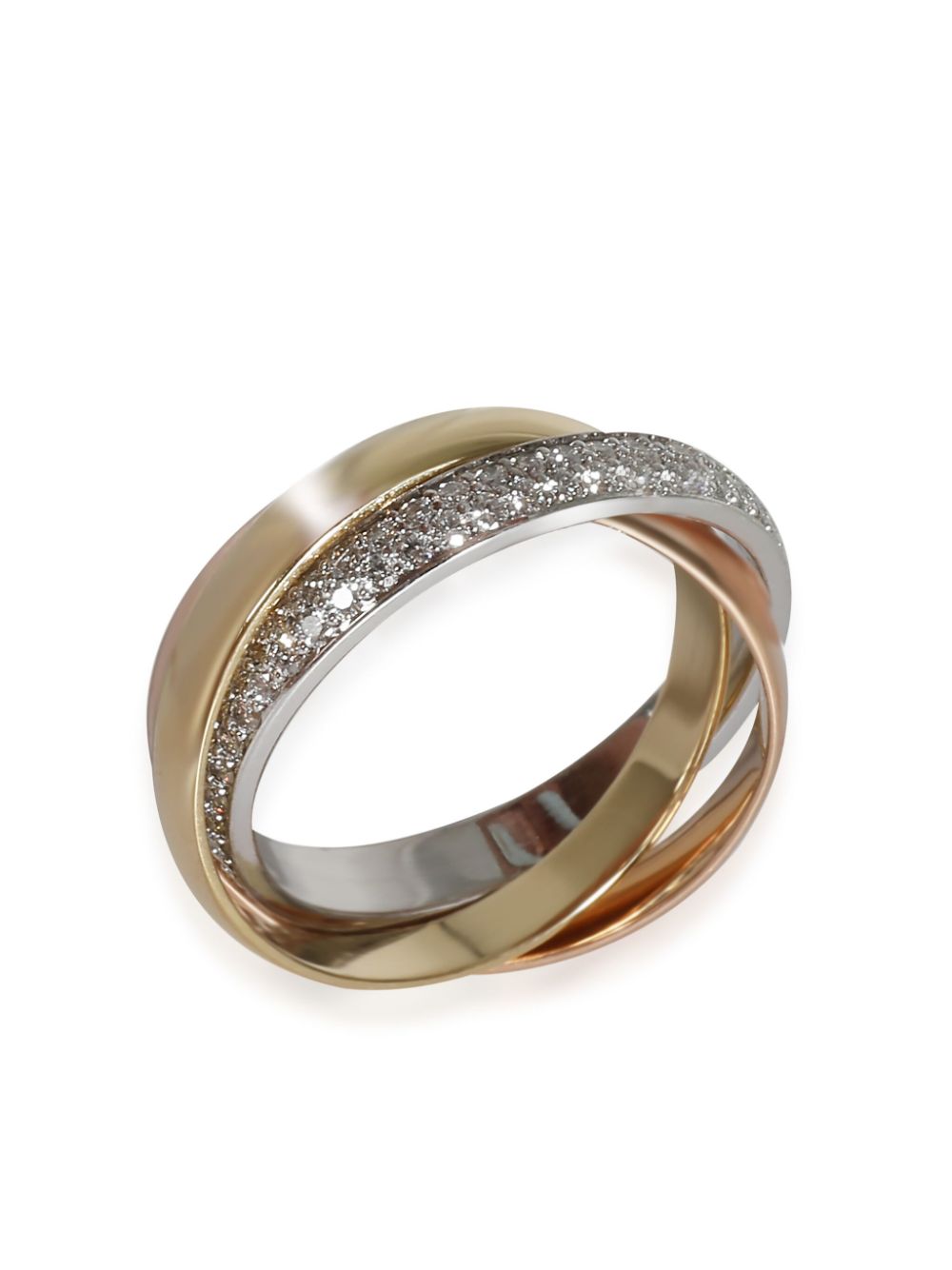 Cartier 18kt gouden Trinity ring met diamant