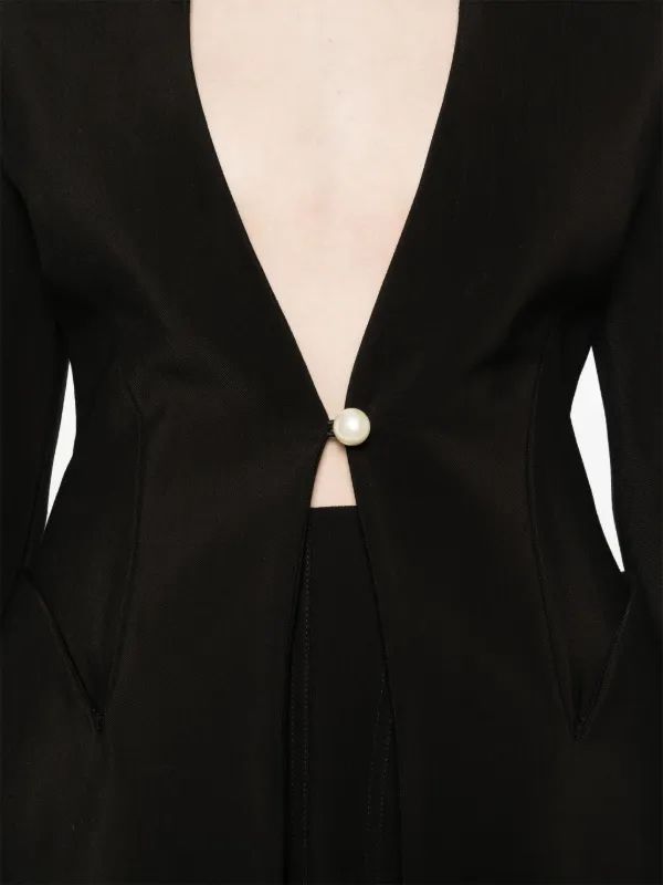 【関税込み】Mugler ブラック Sculpted テーラードジャケット Mugler Sculptural ジャケット | ブラック | FARFETCH JP