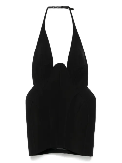 Mugler robe à coupe courte - Noir - Mugler - Modalova