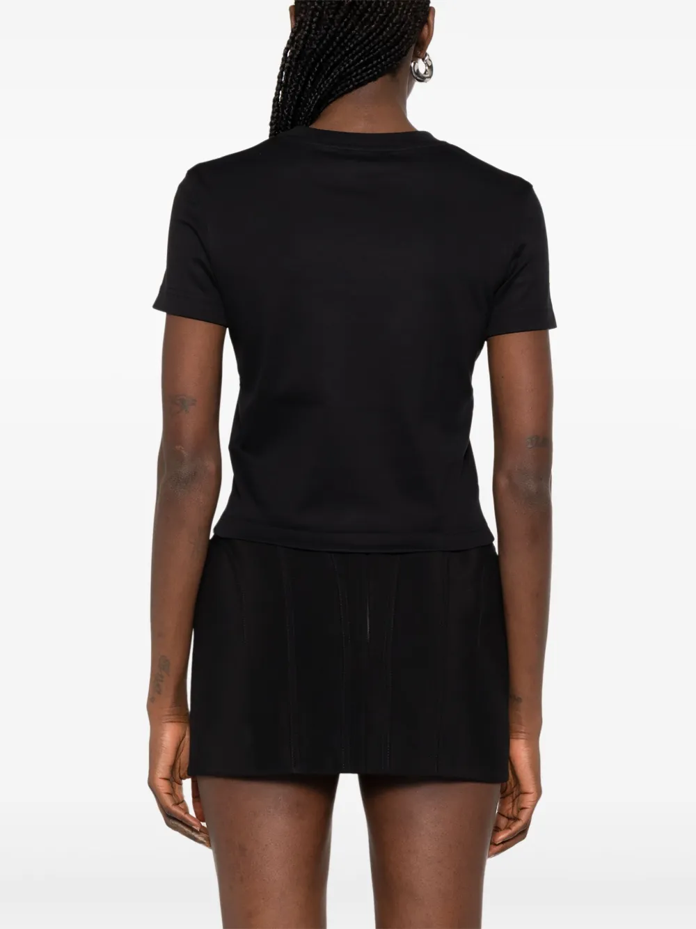 Mugler T-shirt met logo Zwart