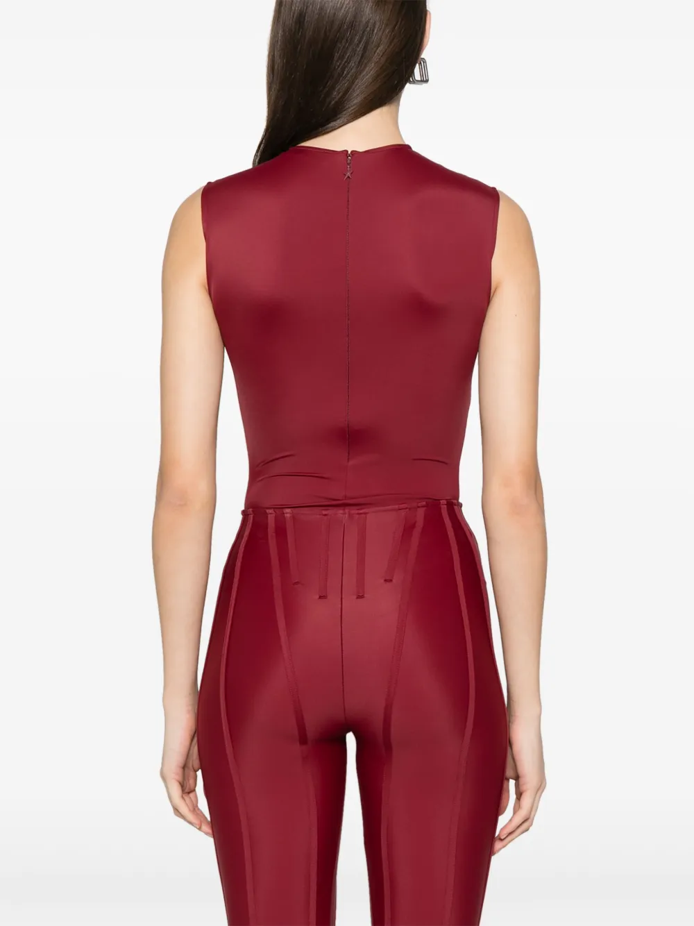 MUGLER LOGO-EMBOSSED BODYSUIT