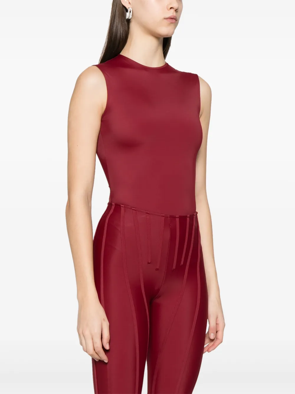 MUGLER LOGO-EMBOSSED BODYSUIT