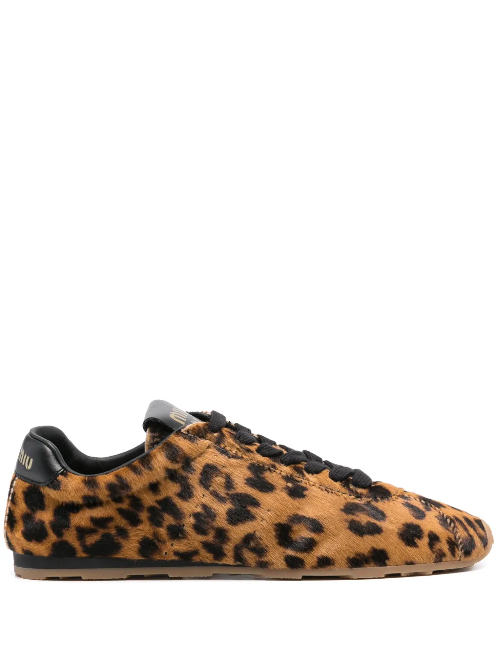 Miu Sneakers met luipaardprint Bruin