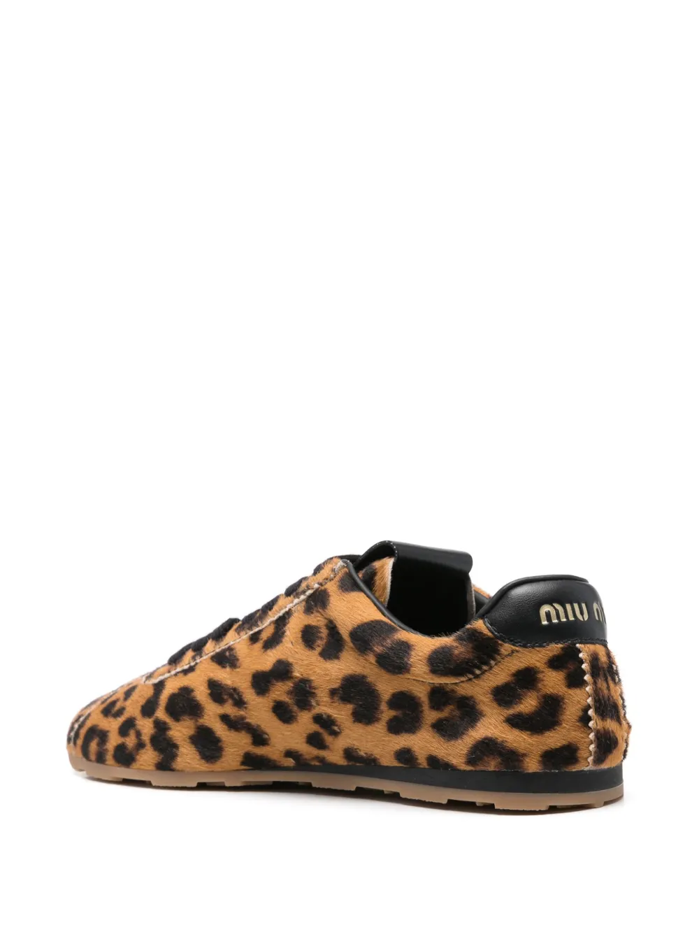 Miu Sneakers met luipaardprint Bruin