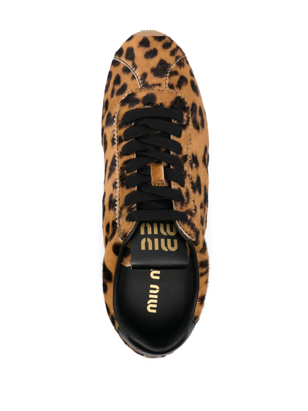 Miu Sneakers met luipaardprint Bruin