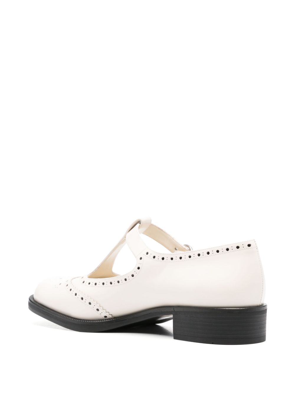 Miu 35 mm leren loafers Wit