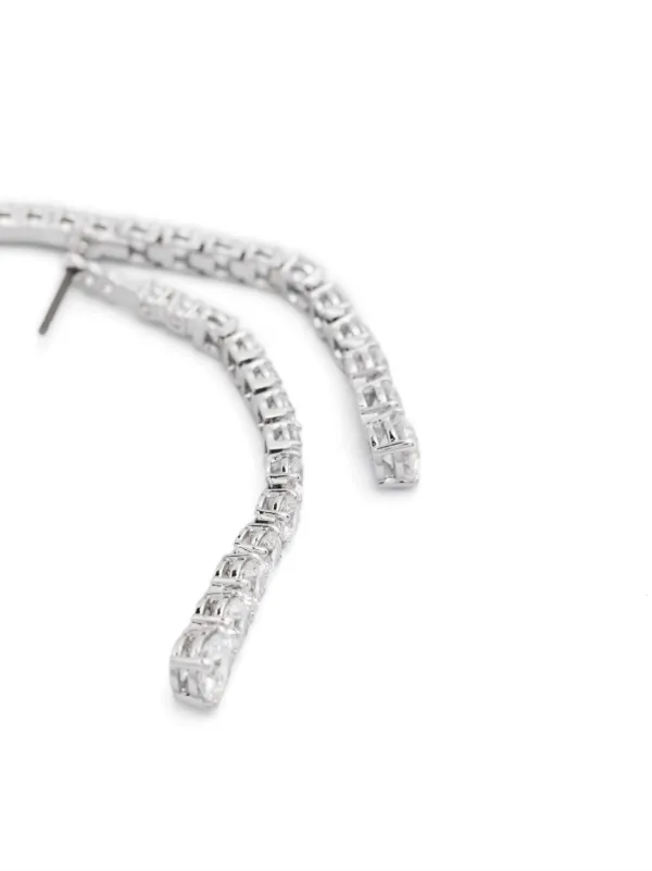 Swarovski Matrix ドロップピアス Matrix ドロップピアス, ミックスカット, ホワイト, ロジウム