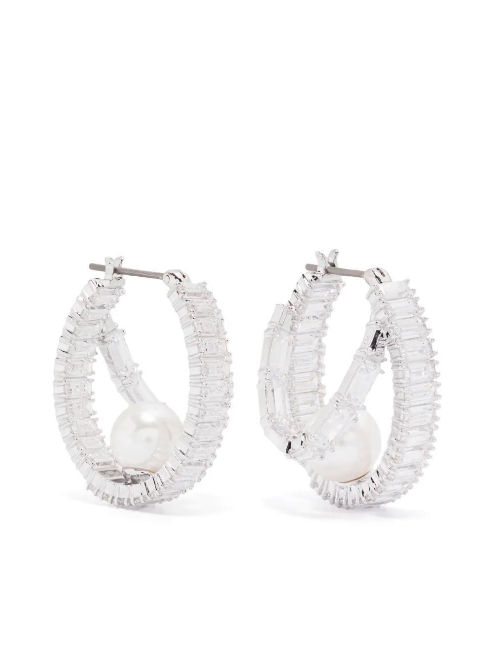 x Ariana Grande pearl hoop earings