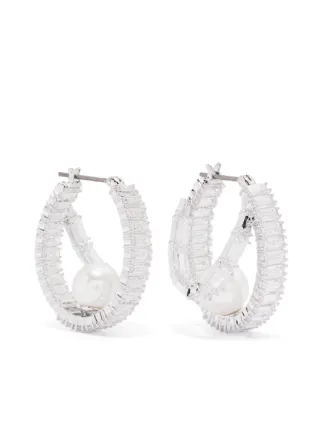 Swarovski x Ariana Grande パール フープピアス | ホワイト | FARFETCH JP