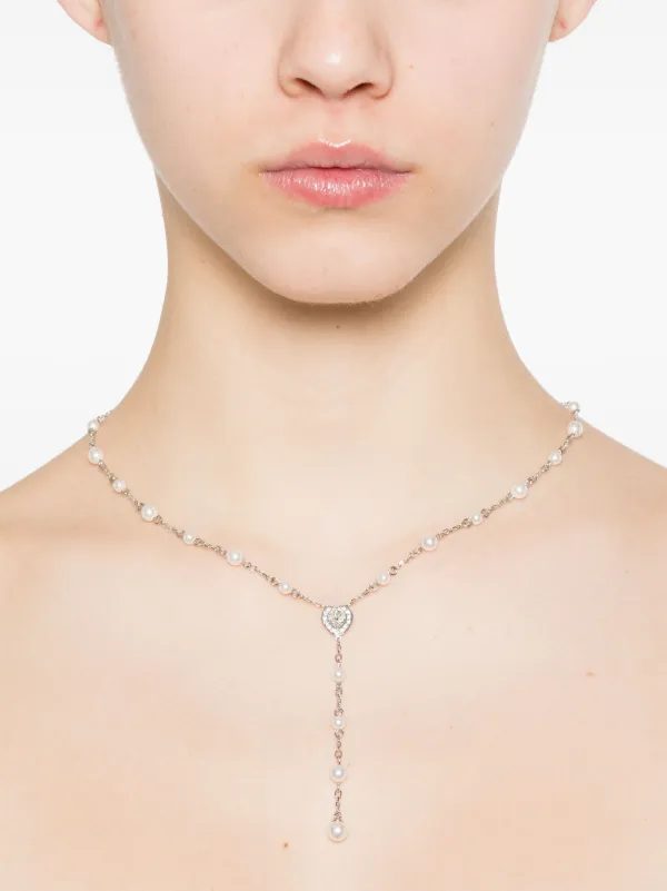 Swarovski x Ariana Grande Pearl Necklace | Silver | FARFETCH
