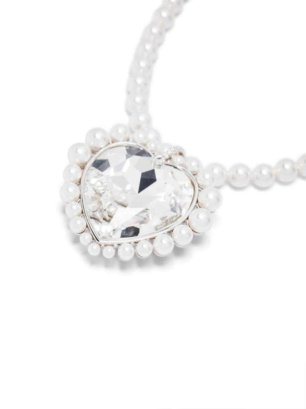 Swarovski X Ariana Grande Pearl Necklace In Silver