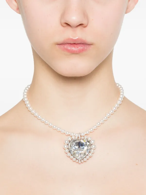 Swarovski x Ariana Grande Pearl Necklace | Silver | FARFETCH
