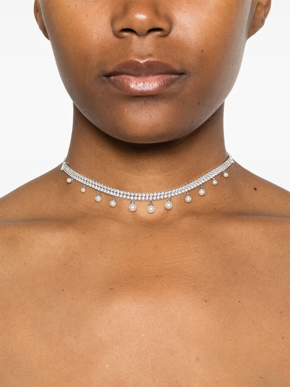 Swarovski Capsule choker - Zilver