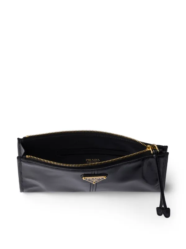 ★PRADA Leather Pouch Black★ Prada Leather Pouch Bag | Black | FARFETCH CA