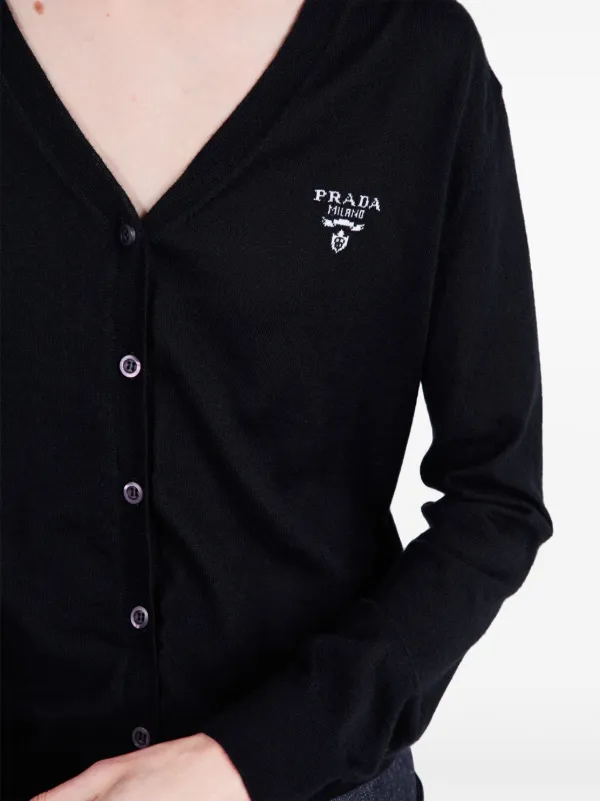 Prada Cashmere Cardigan | Black | FARFETCH Prada Cashmere Cardigan | Black | FARFETCH