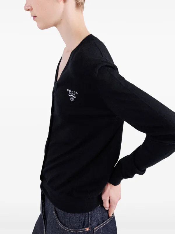 Prada Cashmere Cardigan | Black | FARFETCH