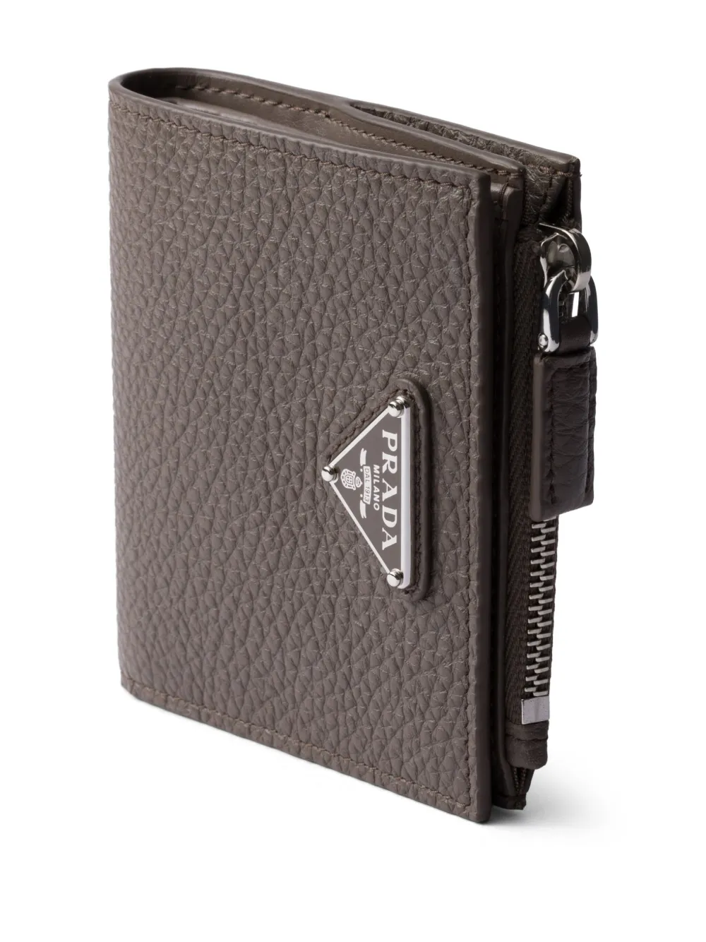 Prada Leren portemonnee Grijs