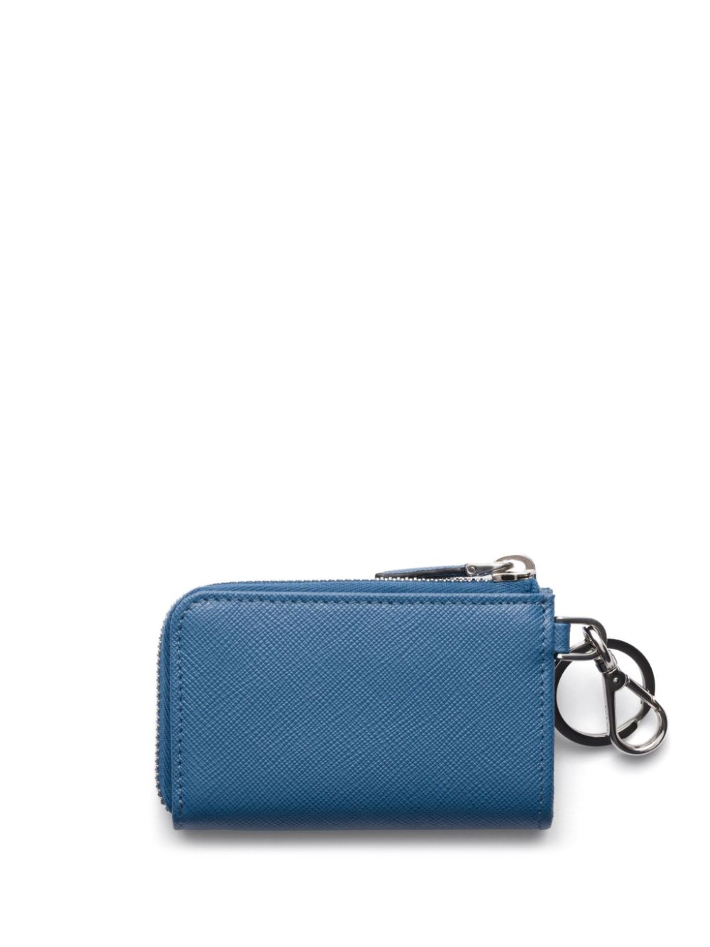 Prada Saffiano-leather coin purse - Blauw