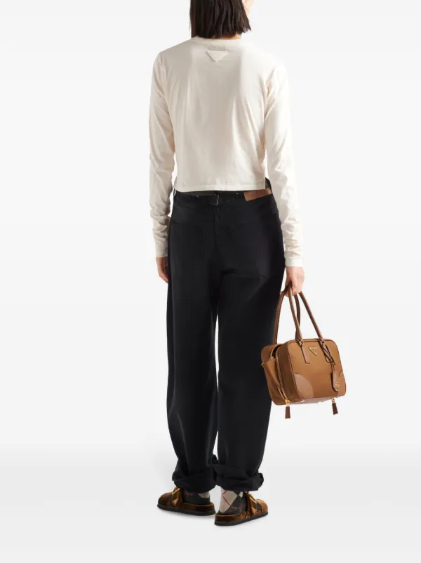 Prada Printed Jersey T-shirt | Neutrals | FARFETCH